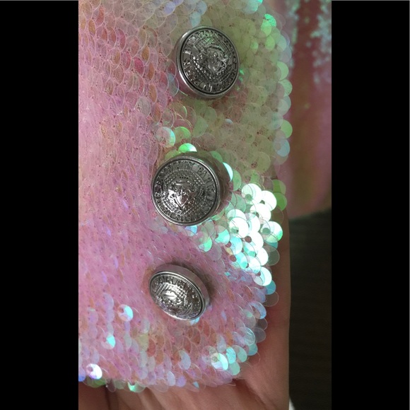 BALMAIN iridescent satin crepe dress - Picture 3 of 8